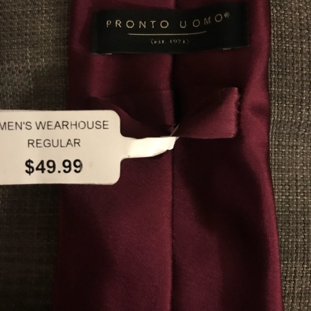 NEW Men’s warehouse pronto uomo burgundy tie